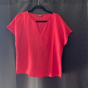 Wine red, loose-fitting business casual blouse size Medium from Shein